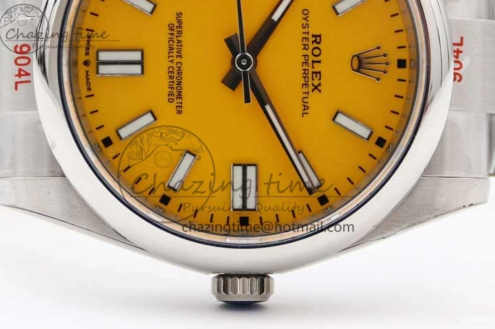 SS Bracelet Oyster 124300 EWF 1:1 41mm 904L Steel Yellow Perpetual Dial Best on A2824 Edition 0314